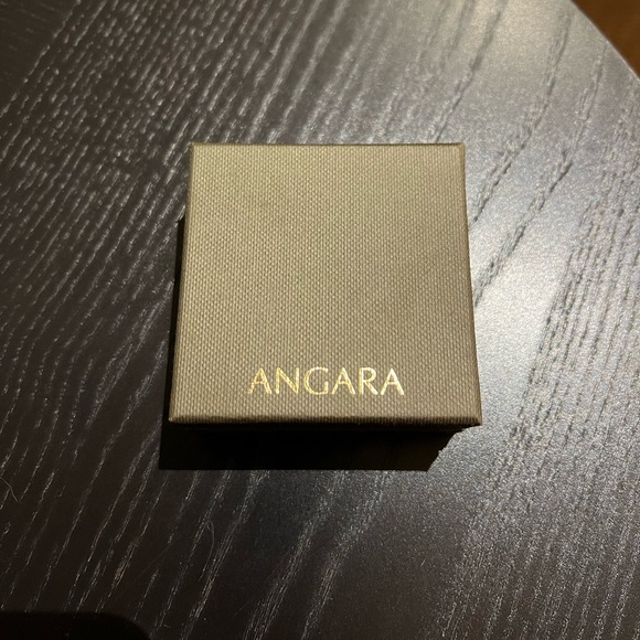 Oval Garnet and Diamond Shell 14k White Gold Stud Earrings - Picture 3 of 3